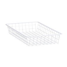 elfa Top Track System - Click In Shallow Wire Basket for Gliding Frame - 327 x 527 x 85mm - White