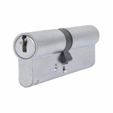 ERA 1 Star 6 Pin Kitemarked 100mm Euro Double Cylinder - 45 + 55mm - Satin Chrome - Keyed to Differ