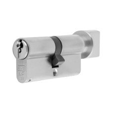 Eurospec 10 Pin 80mm Euro Thumbturn Cylinder - 40mm Turn + 40mm - Satin Chrome - Keyed to Differ
