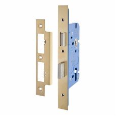Hampstead Architectural DIN Euro Sashlock - 85mm Case - 60mm Backset - PVD Brass