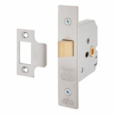UNION 2677 Flat Pattern Mortice Latch - 77.5mm Case - 57mm Backset - Satin Stainless Steel UNION 2677 Flat Pattern Mortice Latch - 77.5mm Case - 57mm Backset - Satin Stainless Steel