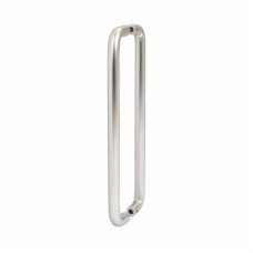 Exel 19mm D-Bar Door Pull Handle - Back to Back - 425mm Centres - Satin Aluminium
