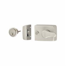 Arrone AR840 Deadlocking Nightlatch - 60mm Backset - Silver Case/Satin Chrome Cylinder