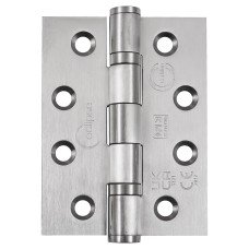 Eclipse Ball Bearing Grade 13 Butt Fire Door Hinge - 102 x 76 x 3mm - Satin Stainless - Pack of 3