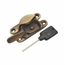 Exel Heavy Duty 14mm Narrow Keep Locking Fitch Sash Window Fastener - 65 x 14mm - Antique Brass