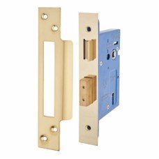 Hampstead Architectural 3 Lever Sashlock - 78mm Case - 57mm Backset - PVD Brass