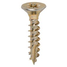 TIMCO Classic Pozi Countersunk Wood Screws - 5.0 x 25mm - Yellow Zinc - Pack of 200