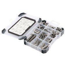 TIMCO Assorted Nut, Bolt & Washers - Mixed Tray - Zinc Plated - Pack of 199