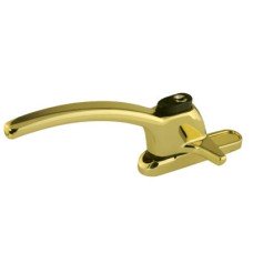 ERA uPVC/Timber Cockspur Locking Window Handle - 12mm Nose Height - Left Hand - Gold