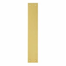 Hampstead Solid Brass Victorian Plain Finger Plate - 300 x 50 x 1mm - Polished