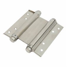 Double Action Self Closing Spring Hinge - 153mm Length - Polished Stainless Steel - Pair