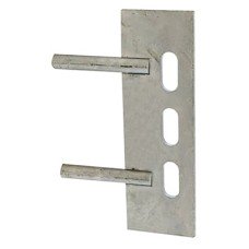 TIMCO Fence Panel Gravel Board Clip - 2 Pin - 50 x 150mm - Galvanised