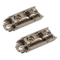Blum CLIP Straight Cabinet Mounting Plate - Screw On - 0mm Spacing Nickel Plated - Pair 
