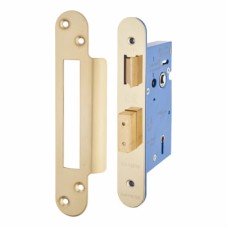 Hampstead Architectural 5 Lever Sashlock - 65mm Case - 44mm Backset - Radius - PVD Brass Hampstead Architectural 5 Lever Sashlock - 65mm Case - 44mm Backset - Radius - PVD Brass