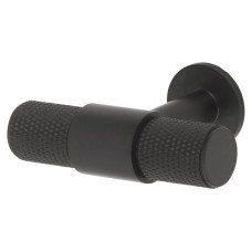 Carlisle Brass 13mm Knurled T-Bar Cabinet Knob - 50 x 40mm - Matt Black