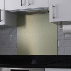 Exel Aluminium Kitchen Splashback - 600 x 750mm - Gloss Brushed Gold
