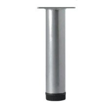 Rothley Round Adjustable Cabinet Furniture Leg - 32 x 150mm - Silver Grey