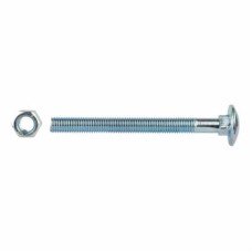 Carriage / Coach Bolt with Nut - M10 x 180mm - Zinc Plated - Pack of 5
