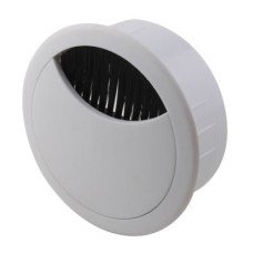 Exel Round Cable Tidy Grommet - 60mm Hole Size - White - Pack of 10