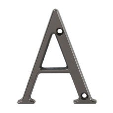 76mm Screw Fix Door Letter - A - Bright Bronze