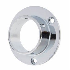 38mm Solid Brass End Socket - Polished Chrome 