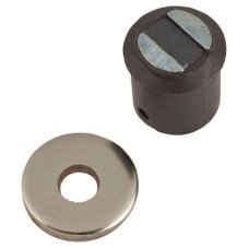 Exel Round Tap-in Magnetic Catch - 13 x 9mm - Brown