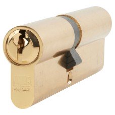 Union 6 Pin 100mm Euro Double Cylinder - 45 + 55mm - Brass - Keyed to Differ