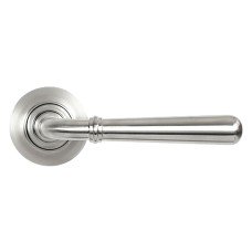 From The Anvil Satin Stainless Steel Door Handles on Round Rose - Newbury Range 