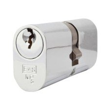 Eurospec 5 Pin 70mm Oval Double Cylinder - 35 + 35mm - Polished Chrome - Keyed Alike