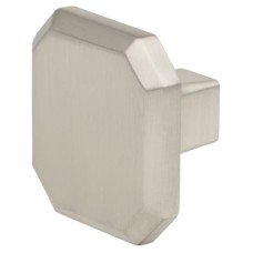 Crofts & Assinder Corbusier Square Cabinet Knob - 34 x 34mm - Brushed Nickel