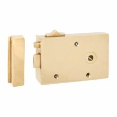 Hampstead Bathroom/Bedroom Rim Latch - 128 x 79mm - Right Hand - Brass