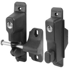 Double Sided Lockable Gravity Safety Catch - Locked Open & Closed - 127 x 107 x 60mm - Black