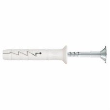 Rawlplug Nylon Countersunk Hammer Fixing - 8 x 80mm - White - Pack of 50