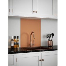 Self Adhesive Glass Kitchen Splashback - 750 x 600mm - Copper