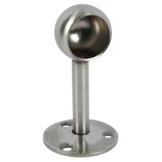 Rothley 25mm Hanging Rail End Bracket - Brushed Stainless Steel