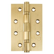 Eclipse Ball Bearing Grade 7 Butt Fire Door Hinge - 102 x 67 x 2mm - Satin Brass - Pair