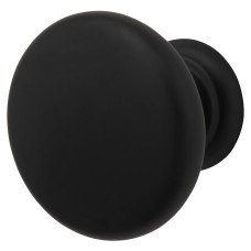 Crofts & Assinder Monmouth Round Cabinet Knob - 38mm Diameter - Matt Black