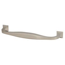 Crofts & Assinder Corbusier 14mm D-Bar Cabinet Pull Handle - 128mm Centres - Brushed Nickel