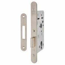 Union JHD72DL Heavy Duty Euro Deadlock - 90mm Case - 60mm Backset - Radius - Satin Stainless Steel