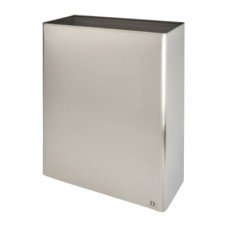 Dolphin Contract Wall Mounted Bin - 440 x 360 x 155mm - Satin Stainless Steel
