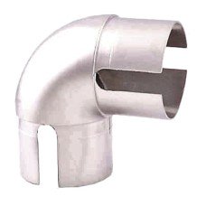 Rothley 40mm Handrail System - 90° Elbow Joint - Brushed Nickel