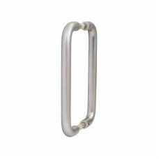 Exel 19mm D-Bar Door Pull Handle - Back to Back - 225mm Centres - Satin Aluminium