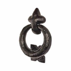 Elan Ring Door Knocker - 125 x 95mm - Metalized Antique Black Iron Elan Ring Door Knocker - 125 x 95mm - Metalized Antique Black Iron