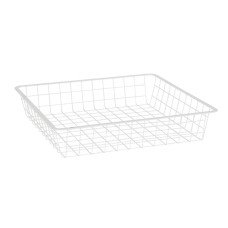 elfa Top Track System - Click In Shallow Wire Basket for Gliding Frame - 427 x 427 x 85mm - White