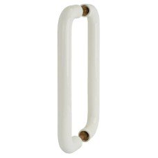 Hoppe AR602/425 Nylon D-Bar Door Pull Handle - Back to Back - 425mm c/c - Diamond White