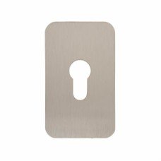 Exel Jumbo Adhesive Fixing Escutcheon - 100 x 60mm - Euro - Satin Stainless Steel