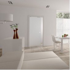 ECLISSE 8mm Glass Single Pocket Door Kit - 125mm Finished Wall Thickness - 762 x 1981mm Door Size