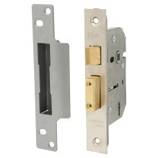 ERA Viscount 5 Lever Sashlock - 64mm Case - 44mm Backset - Satin Chrome