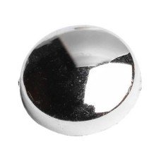 Plastic Screw Dome - 15mm Diameter - Chrome Plated