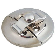Round Butterfly Catch - 38mm Diameter - Polished Chrome